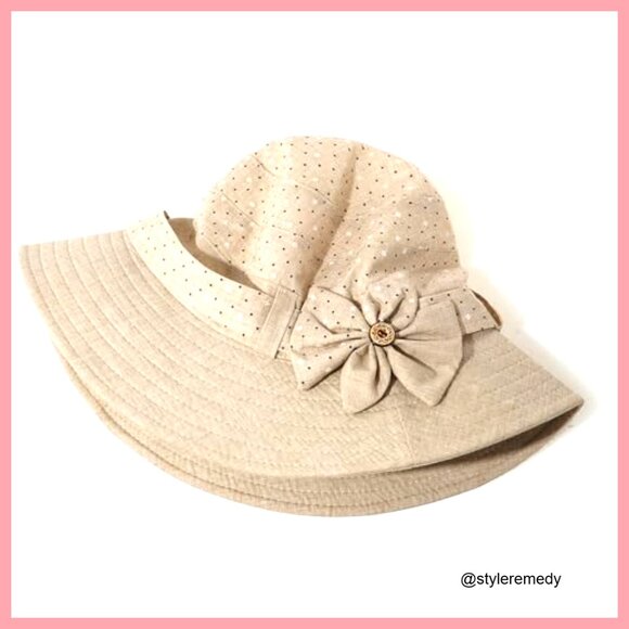 Cotton Cloche Bucket Hat Foldable Wide Brim Sun Protection main image 5